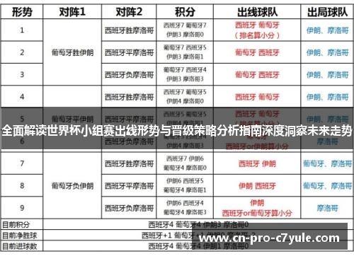 全面解读世界杯小组赛出线形势与晋级策略分析指南深度洞察未来走势